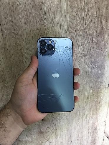 ikinciel iphone: IPhone 12 Pro Max, 256 GB, Göy, Qırıq — 2