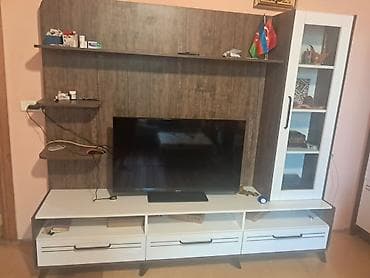 qapi: Qonaq otağı üçün mebel dəsti Tərkibi: - TV stendi və dekor paneli — 2