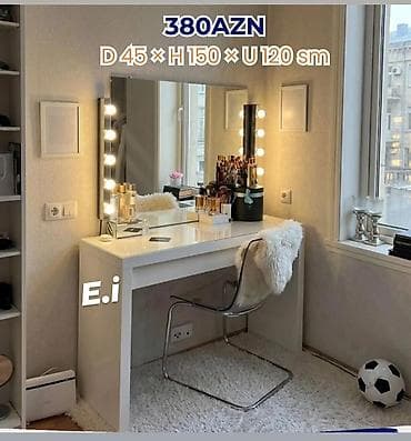 guzgu: Vizaj masası və güzgü seti - Qiymət: 380 AZN (şəkildə göstərilib) - — 1