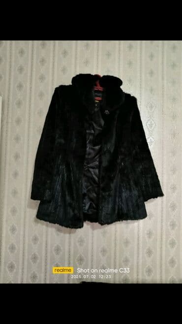 smart t500 akıllı saat: Qara xəz qadın kürkü - Rəng: Dərin qara - Model: Dizdən yuxarı — 1