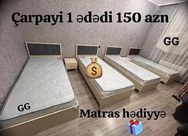 divan kreslo kreditle: Təknəfərlik çarpayı, Matras ilə — 1