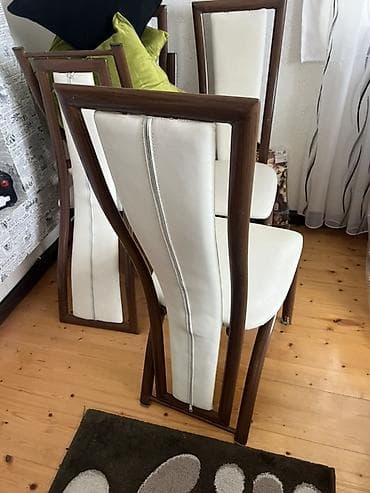 taxdalar: Qonaq otağı üçün, rəng - Ağ Stul — 1