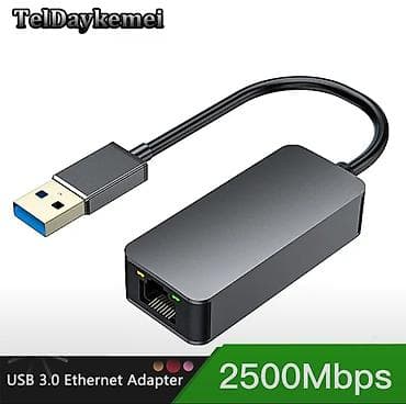 notebook azerbaycan: USB 3.0 – 2.5G Ethernet Adapter (USB-A → RJ45) - Şəbəkə sürəti — 2