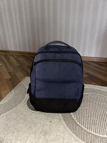 Səliqəli və funksional gündəlik bel çantası - Rəng: tünd mavi (denim — 1