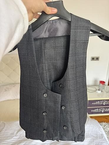 parça şalvarlar: Oğlan uşaqları üçün klassik üçlük kostyum Qolu 50 sm Şalvar 81 - Rəng — 3