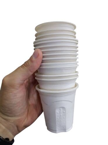 ağ sirkə qiyməti: Bioplastik stəkanlar Təbiətə yararlı 150-180 ml ölçüdə Dözümlü — 1