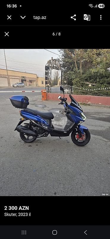 225 55 16 teker: Skuter – 2023 il, mavi rəng Xüsusiyyətlər: - Geniş ön vindsild — 6