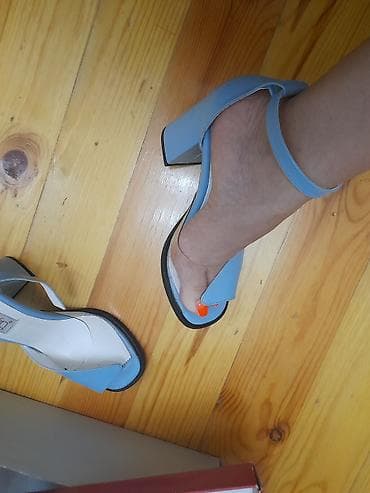 Женская обувь: Merlin Shoes qadın sandaleti - Rəng: açıq mavi (baby blue) - Model — 9