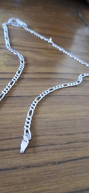 Aksesuarlar: 925 gümüş zəncir – Figaro model son qiymet 14 qr - Material: 925 əyar — 2