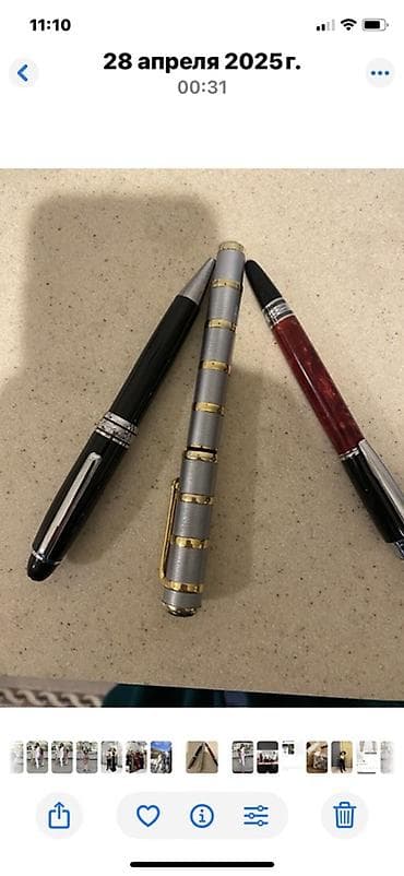 qələm dəsti: 3 ədəd yazı qələmi dəsti - Tip: gəlmə uclu/rollerball tipli yazı — 1