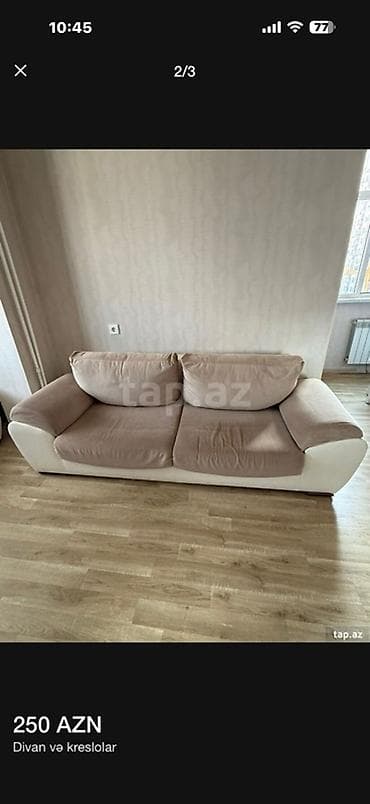 kunc divanar: Divan və kreslo dəsti - Komplekt: 1 ədəd 3 nəfərlik divan + 2 ədəd — 1