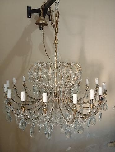 lan: Çılçıraq, 10 və daha çox lampa, Xrustal — 1