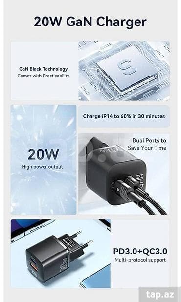 dji mic mini: Simsiz şarj cihazı Xiaomi, 20 Vt, Yeni — 10