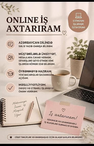 Online iş xidmətləri – uzaqdan əməkdaşlıq Təklif etdiyim bacarıqlar