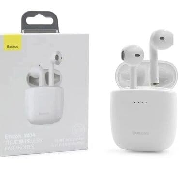 baseus qulaqciq: Yeni Simsiz (Bluetooth) Qulaqcıqlar, Baseus, rəng - Ağ — 6