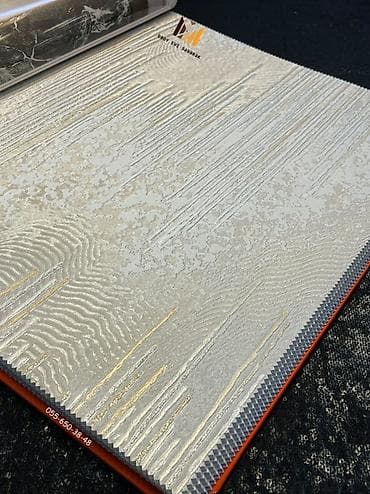 divar kagzi: Müasir dizaynlı divar kağızı – metallik parıltılı abstrakt xətt — 5