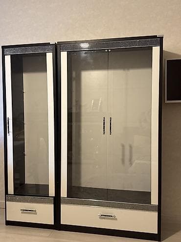 vitrin panel: Şüşə vitrin dolab dəsti – Donat brendi - 2 hissədən ibarət vitrin — 1