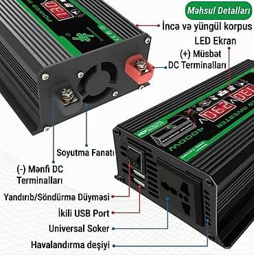 acar pult: Yeni Inverter, 3000-5000 Vt, 12 - 220 volt — 2