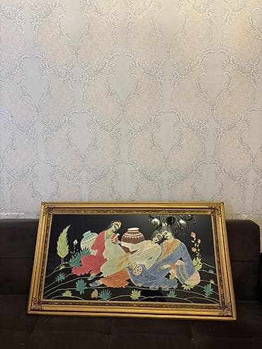 pişik sekilleri: Şərq miniatural üslubunda dekorativ tablo - Mövzu: Şərq naqqaşlığına — 2