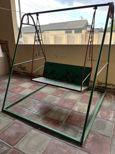 uşaq yelənçəyi: Skamya-yelləncəl, Zontiksiz, Metal — 1