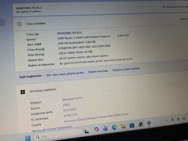 Планшеты: Brend: HP Ekran 	•	Diaqonal: 15.6” 	•	Yenilənmə tezliyi: 60 Hz — 4