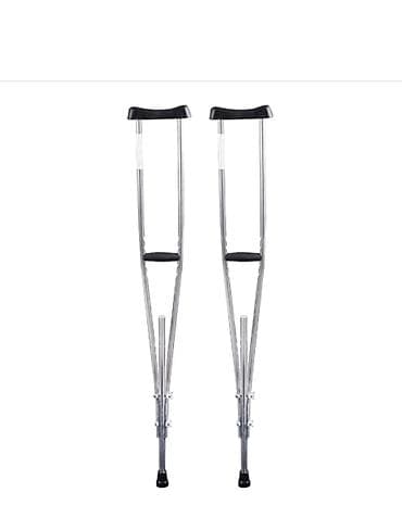 Yerimək üçün arabalar, çəliklər, əsalar, rollatorlar: Alüminium qoltuqağacı (cüt) - Yüngül və davamlı alüminium gövdə - — 1