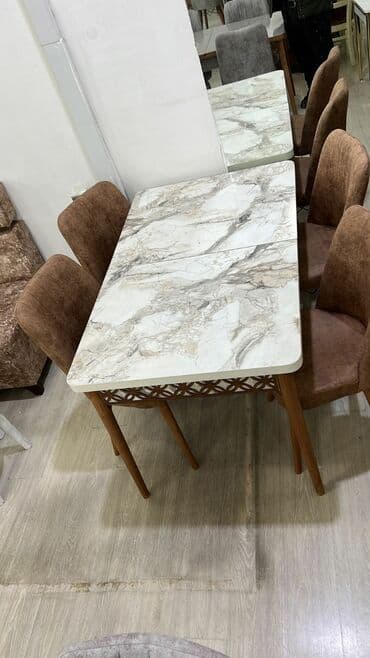 yığılıb açılan stol: 🇹🇷Türk istehsalı Möhtəşəm ✨✨ Kuxna üçün stol stul dəsti 4 stul 1 — 9
