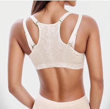женские кружевные маски: Qadın bel-diqəldici korset/sutyen - Rəng: bej/nude - Ön hissədə 3 — 2