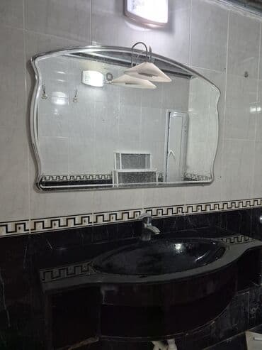 Потолок: Satılır: Qara-bəyaz vannaxana dəsti - Lavabo: Divara montajlı qara — 2