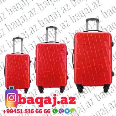 женские чемоданы из поликарбоната: S-50azn. M-80azn. L-110azn.Material polikarbonat Muxtelif kampaniyalar — 1