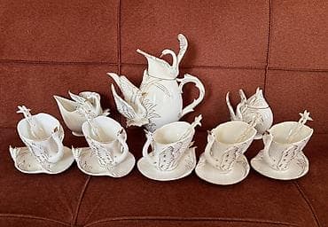 toxuma saplar: Çay dəsti, rəng - Ağ, Farfor, 6 nəfərlik — 1