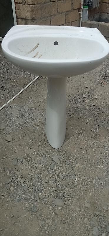 hamam aksesuari: Pedestal lavabo dəsti - Material: ağ sanitar fajans/keramika - — 2