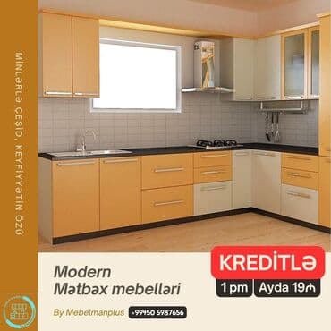 mermer pilleken: Sifarişlə mətbəx dəsti, Özü çəkən petlələr, Parlaq laminat, Kredit var, Pulsuz çatdırılma — 8