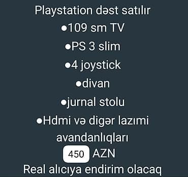 video reqstrator: Playstation dəst 5 ədəd eyni dəst var əlimizdə - PS3 Slim konsol - 4 — 1