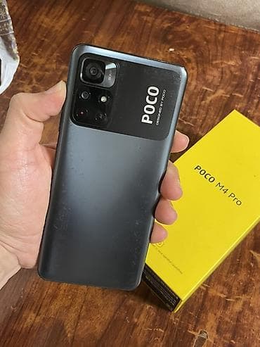 ekran iphone 11 pro: Poco M4 Pro, rəng - Qara, Barmaq izi — 2