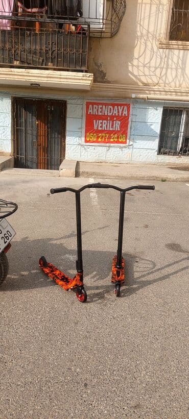 Продажа авто: İki ədəd uşaq/skuter üçün şəhər tipli skuterlər - Rəng: alov naxışlı — 1