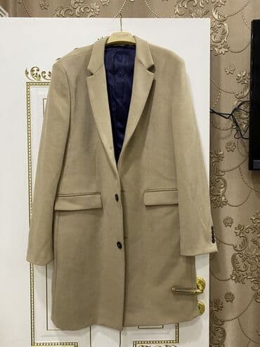 growth капсулы для набора веса: Мужское пальто, Zara, XL, цвет - Бежевый — 1