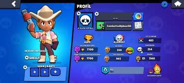 Brawl Stars hesabı - Kupa: 7700 - ID etiketi: #2LVVJ32P9L - Klub