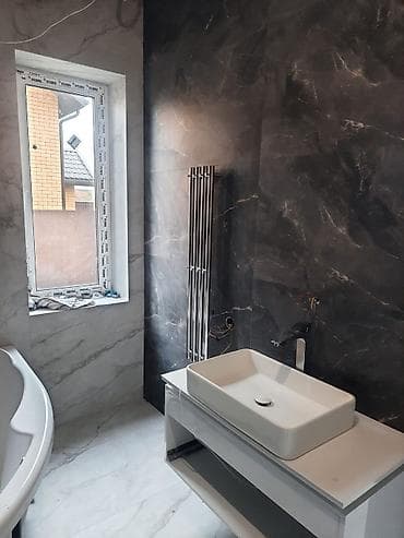 birge ve saglam: Hamam/tualet üçün kafel-metlax işləri və santexnika quraşdırılması — 1