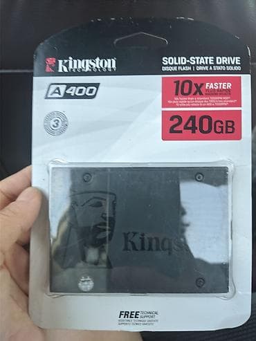 ssd har disk: Kingston A400 240GB SSD (SA400S37/240G) - Tip: 2.5" SATA III 6Gb/s — 1