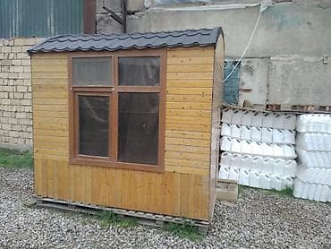 ev gulleri ve adlari: Taxta mobil ofis/kiosk – hazır quruluş - Material: tamamilə taxtadan — 1