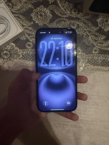 note 14 pro plus: IPhone 16, 128 GB, Qara, Barmaq izi, Face ID — 2