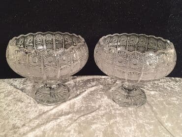 qedim qab: Orginal Cexiya. Bohemia crystal 22 sm meyve qabı.15 ildi alınıb.Cütü — 2