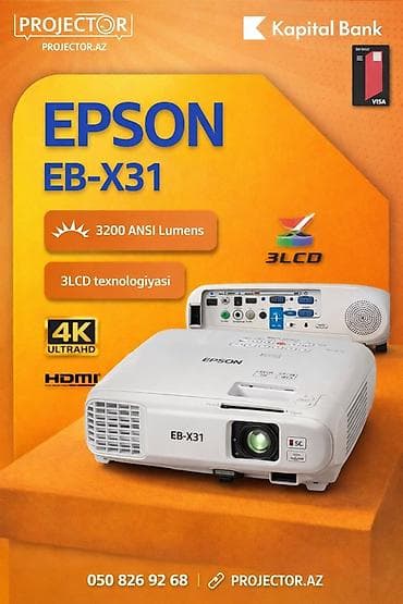 ev qizdiricilari: İşlənmiş Stasionar Proyektor Epson, Ödənişli çatdırılma — 1