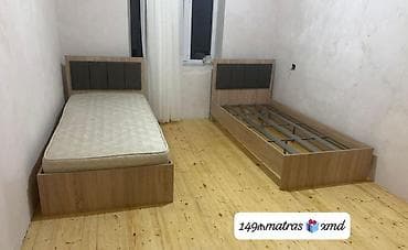 tek dolablar: Tək nəfərlik çarpayı dəsti - Material: ağac teksturalı laminat gövdə — 1