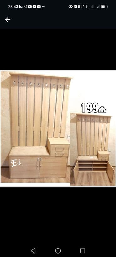 dehliz skaflari: Yeni, Açılan, 2 qapılı Düz dolab, Dəhliz dolabı, Türkiyə — 27