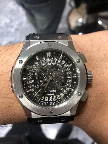 ilham eliyev saati: Qol saatı, Hublot, rəng - Qara — 1