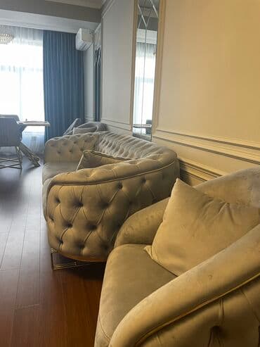 cay evi ucun divan islenmis: İşlənmiş, Divan, 2 kreslo, Bazasız, Açılmayan — 3