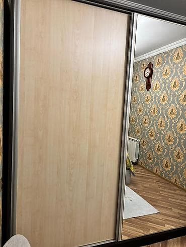2ci el taxtlar: Ikiqapılı sürgülü şkaf – güzgülü . eni 2metr, dərinliyi 60sm — 3