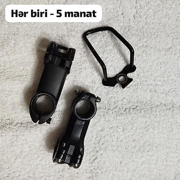 Велоаксессуары: Velosiped aksesuarları - Sükan ucları və qapaqlı qara barendlər: cütü — 3